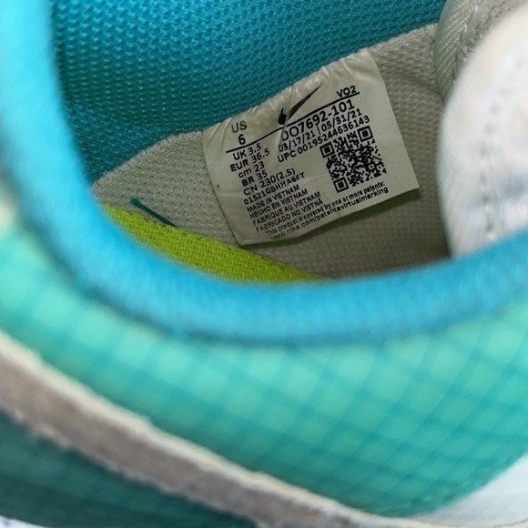 Nike women’s Air Force 1 Crater Move To Zero White Dynamic Turquoise Size 6 - Picture 9 of 12